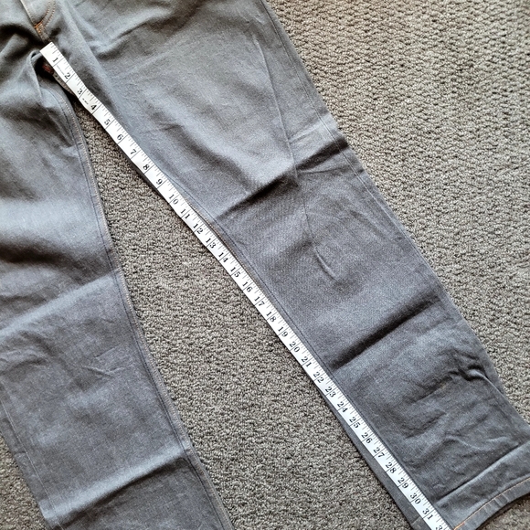 Gustin men's light grey denim size W38 L34 slim fit raw button fly - Picture 14 of 16